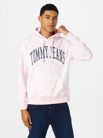 Tommy Jeans Mikina – pink: přední strana