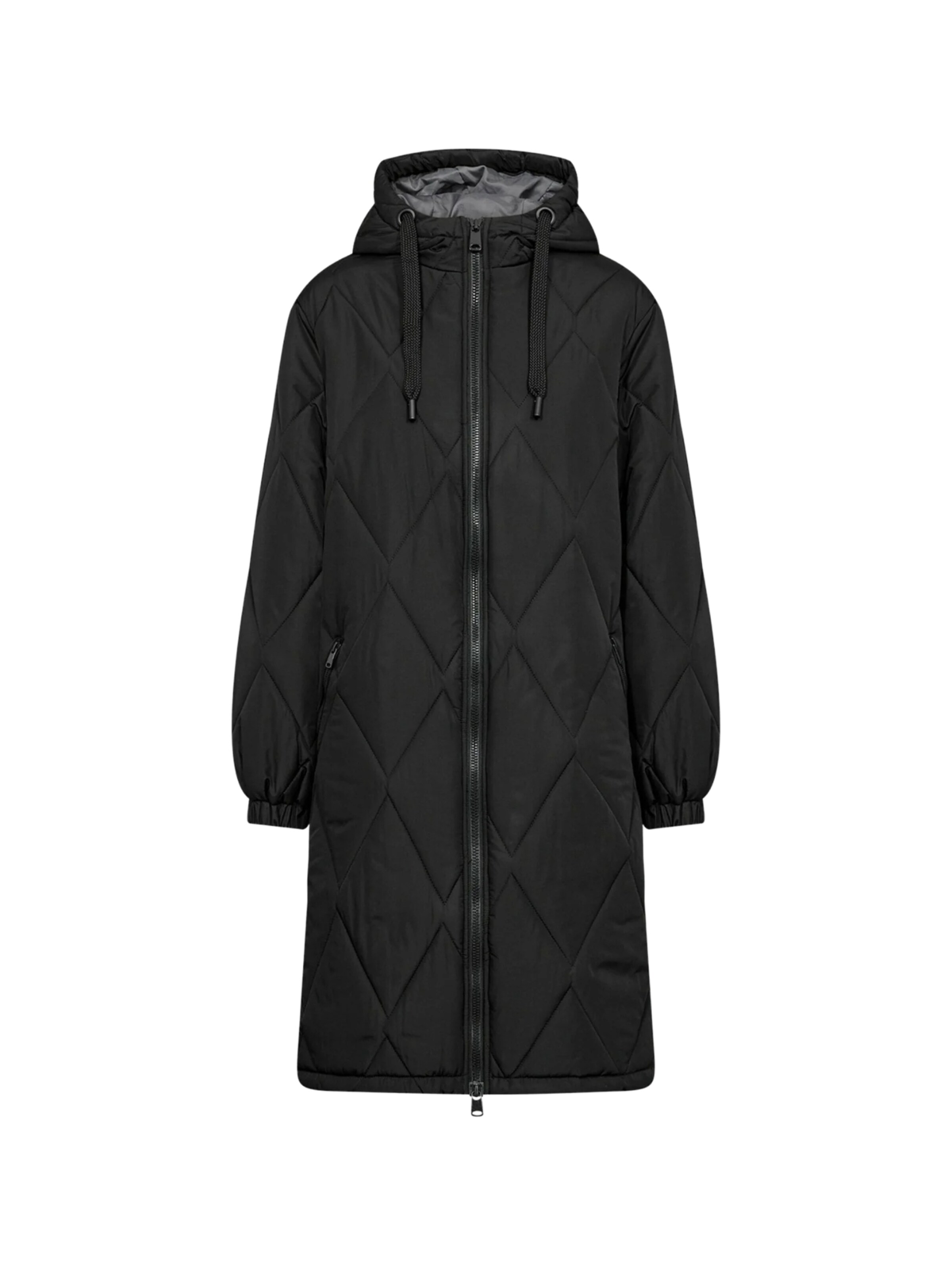 Soyaconcept Between-seasons coat 'Fenya 65' in Black: front