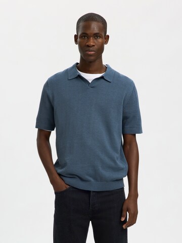 SELECTED Regular Fit Pullover 'SLHMATTIS' in Blau: Vorderseite