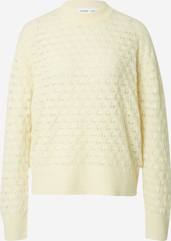 Samsøe Samsøe Sweater 'Pointelle' in Yellow: front