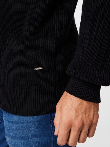 INDICODE JEANS Knit Cardigan 'Dodson' in Black