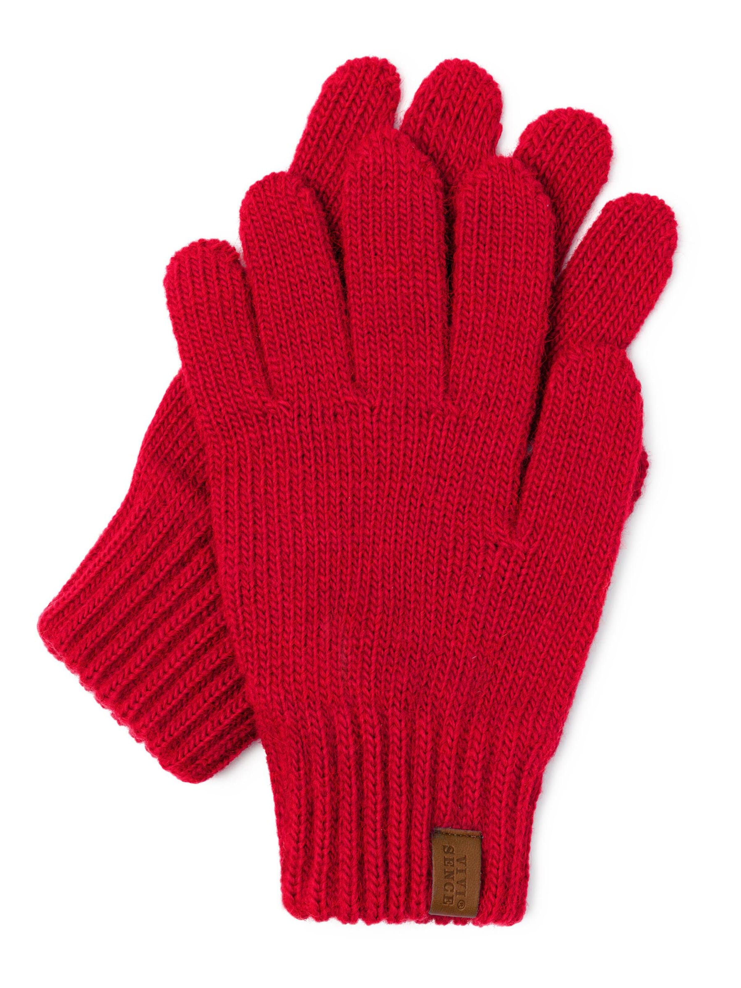 Vivisence Fingerhandschuhe '7014R'‌‌‌‌‌ in XS-XL in rot, Produktansicht