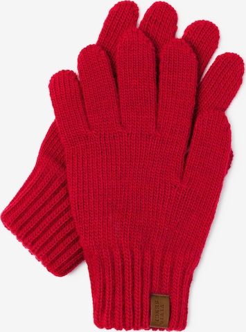 Vivisence Full Finger Gloves '7014R' in Red: front
