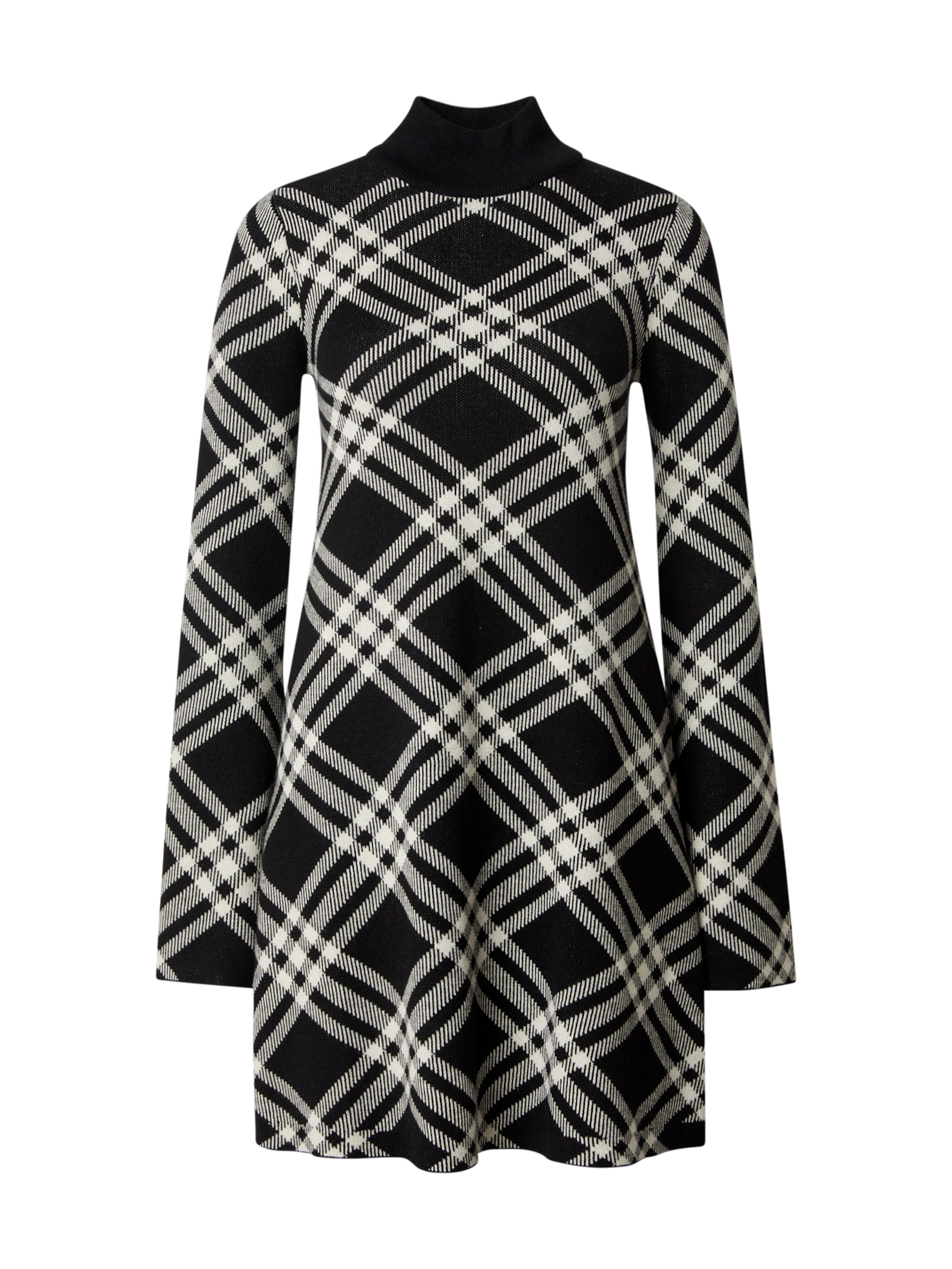 EDITED Knitted dress 'Dunia' in Black: front