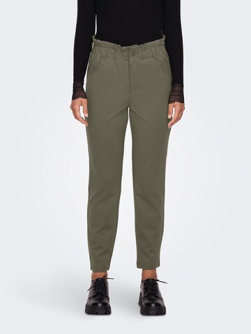 ONLY Tapered Pants 'POPTRASH-OVA' in Green: front