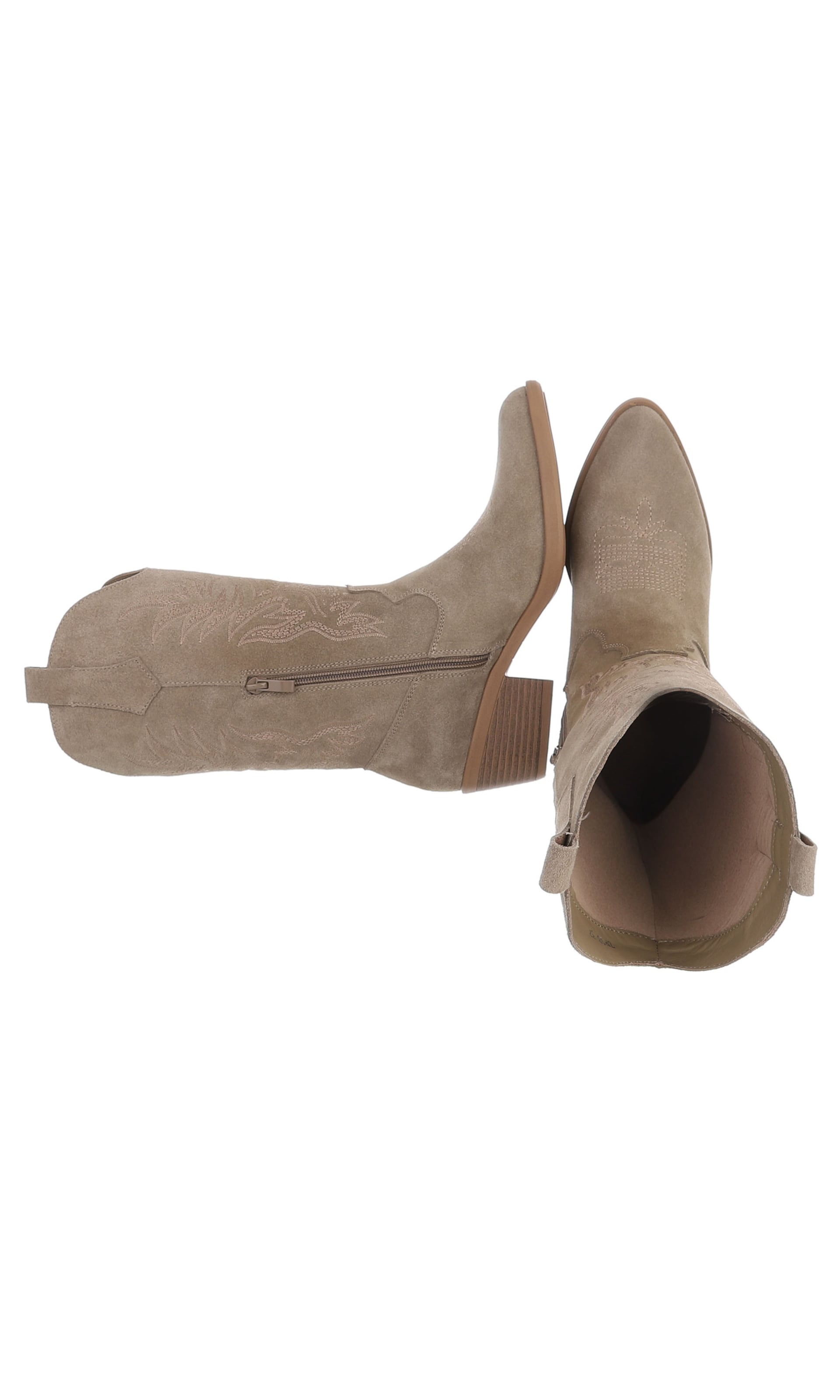 Ital-Design Cowboy Boots in Beige