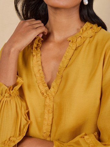 love & roses Blouse in Geel