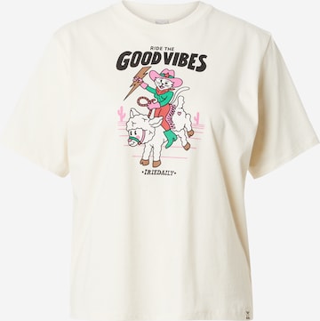 Iriedaily T-Shirt 'Good Vibes' in Weiß: predná strana