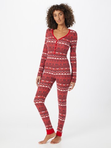 Hunkemöller Pyjama 'Onesie' in Rood: voorkant