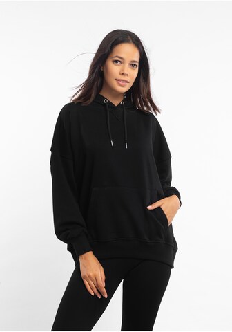 Tom Barron Hoodie 'mit Tasche' in Schwarz: predná strana