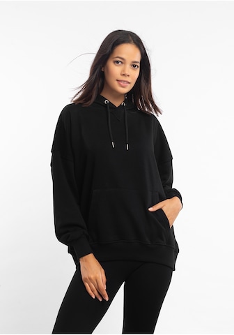 Tom Barron Sweater 'mit Tasche' in Black: front