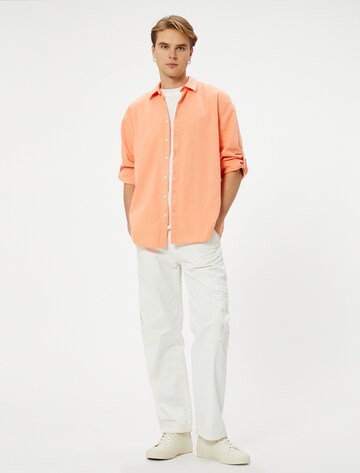 Koton Regular fit Button Up Shirt in Orange