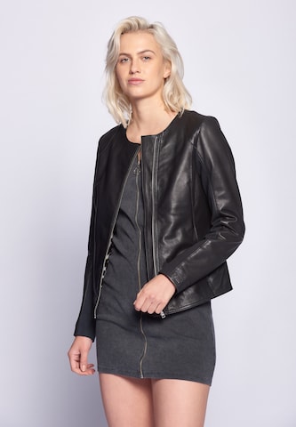Maze Lederjacke in Schwarz: Vorderseite