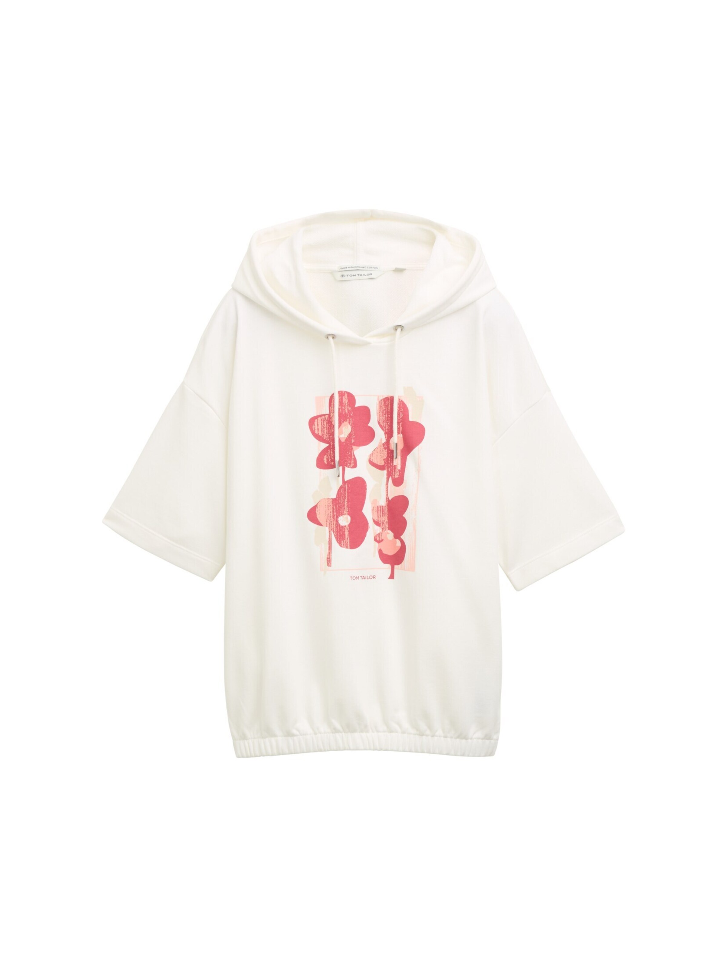 TOM TAILOR Sweatshirt i hvid: forside