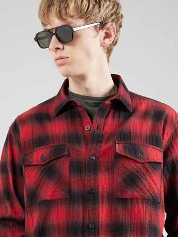 REPLAY Regular fit Button Up Shirt in Red