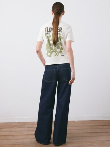 MANGO Koszulka 'ILUSTRA' w kolorze biały