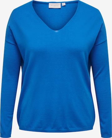 ONLY Carmakoma Sweater in Blue: front