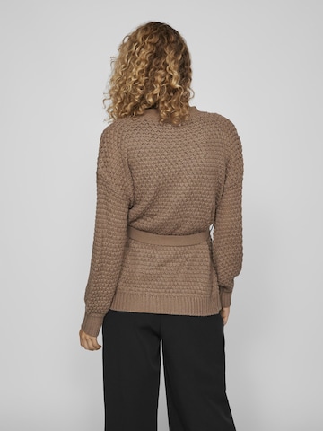 VILA Knit Cardigan 'Liomy' in Brown