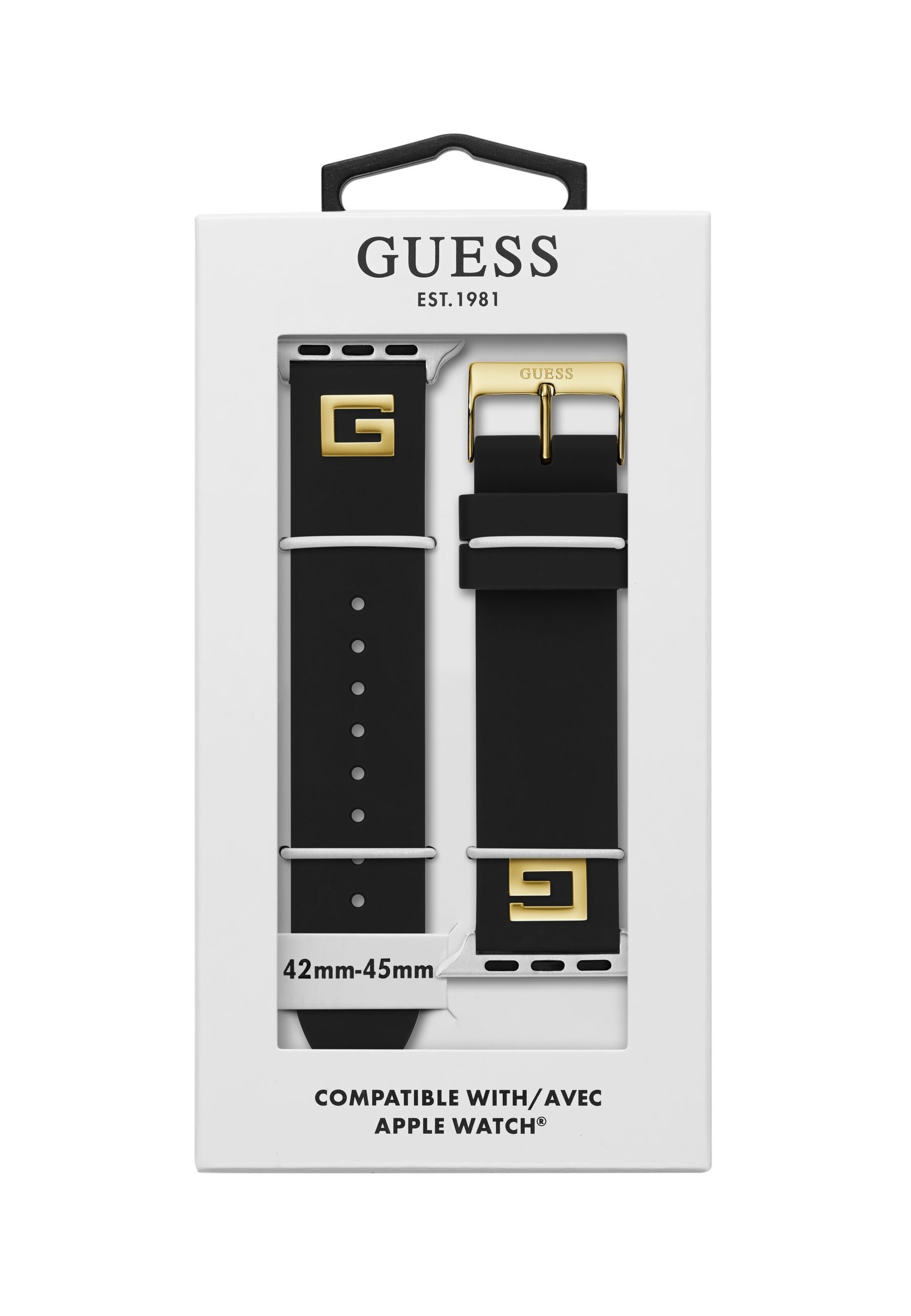 GUESS Armband 'APPLE BAND (42MM-44MM)' in Zwart