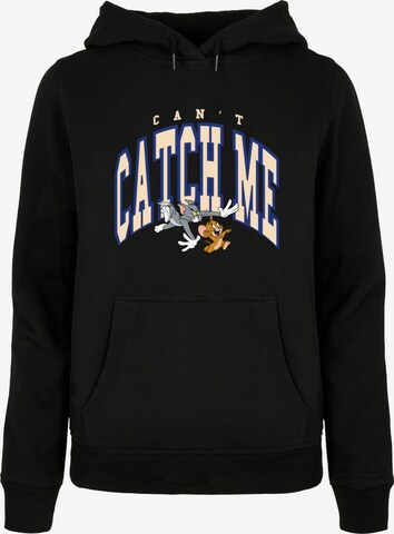 ABSOLUTE CULT Sweatshirt 'Tom And Jerry - Can't Catch' in Zwart: voorkant