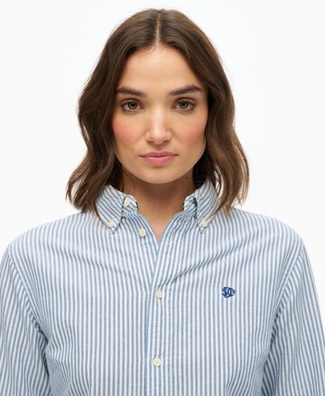 Superdry Blouse 'Oxford' in Blauw