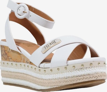 Sandalo 'WEDGE H80 1402 8662' di Alviero Martini 1a clase in bianco: frontale
