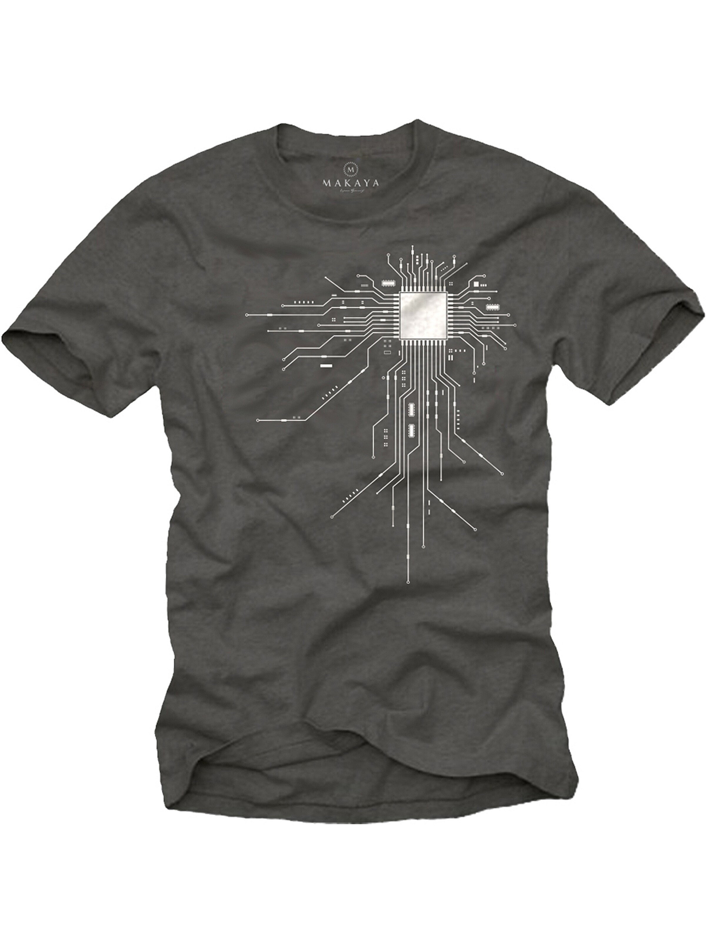 MAKAYA Shirt 'CPU' in Grey: front