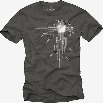 MAKAYA Shirt 'CPU' in Grey: front