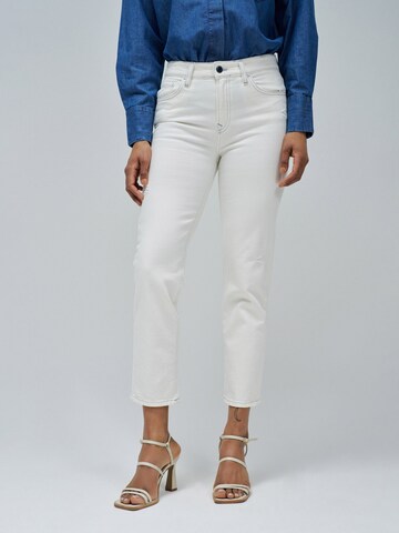 Coupe slim Jean 'True' Salsa Jeans en blanc : devant
