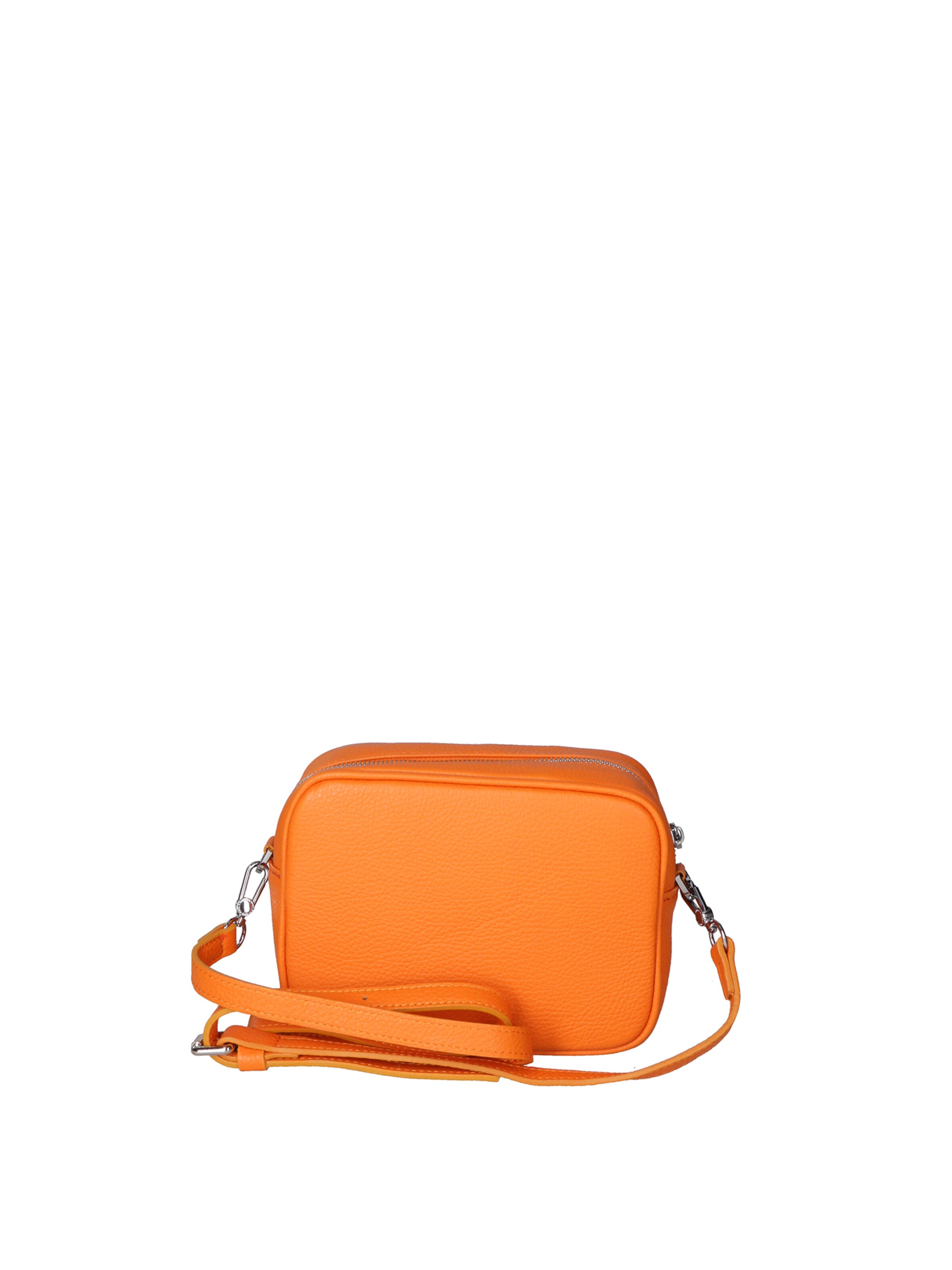 Borsa a tracolla 'Borsa a Tracolla Donna Pelle Virginia Rhinè Zip' di Virginia Rhinè in arancione