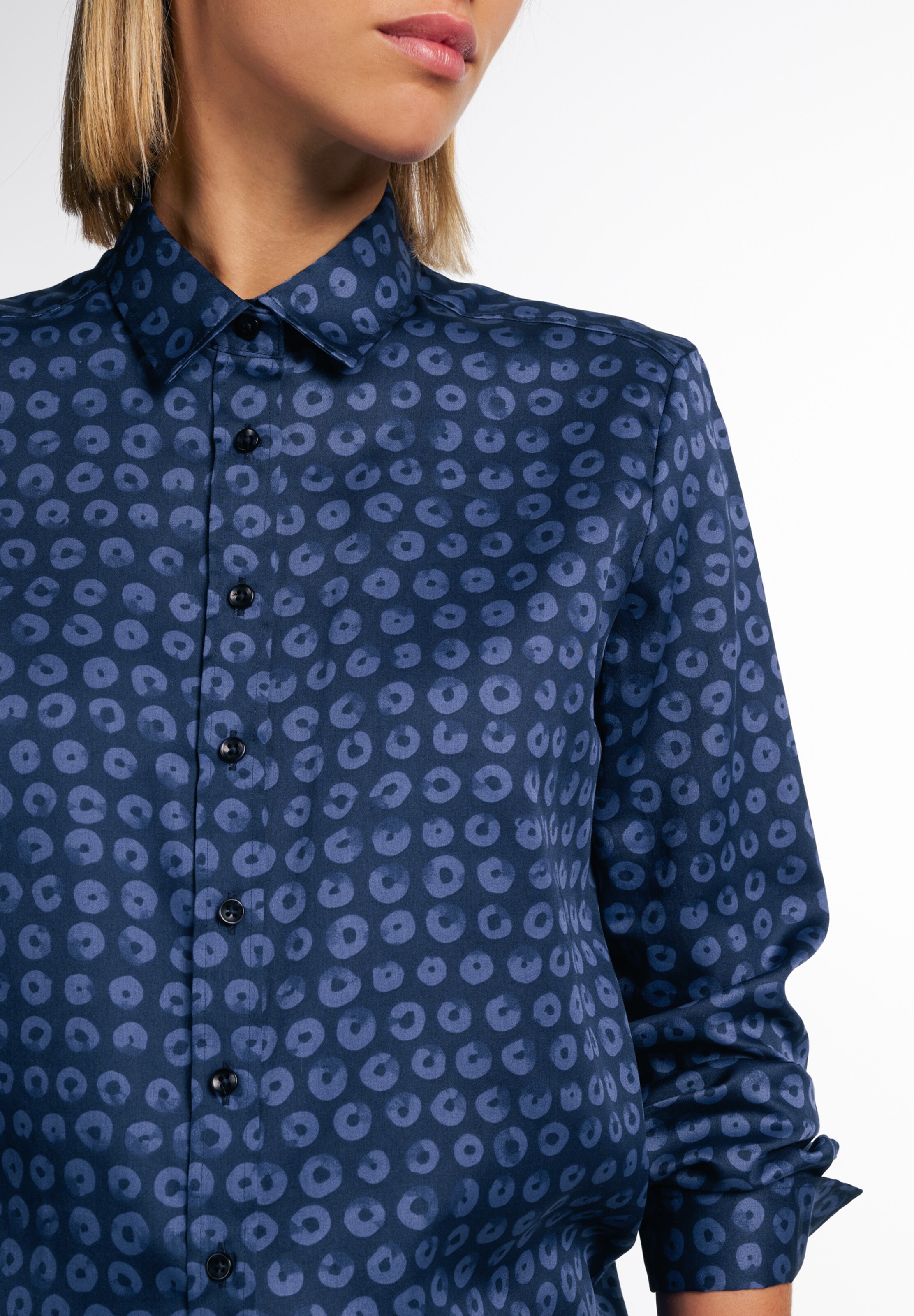 Frauen Große Größen ETERNA Bluse in Blau, Navy - QY18766 Frauen Große Größen ETERNA Bluse in Blau, Navy - QY18766