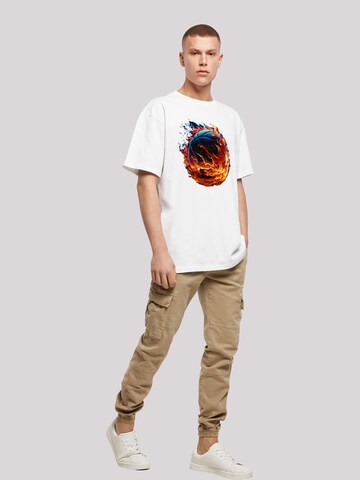 T-Shirt 'Basketball Sports Collection On FIRE' F4NT4STIC en blanc