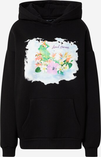 LOCAL HEROES Sweatshirt 'LOST IN PARADISE' in pastellblau / kiwi / mischfarben / schwarz, Produktansicht