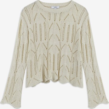 Twist Sweater in White: front