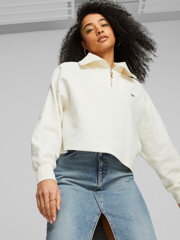 PUMA Sweatshirt 'DOWNTOWN' in White: front