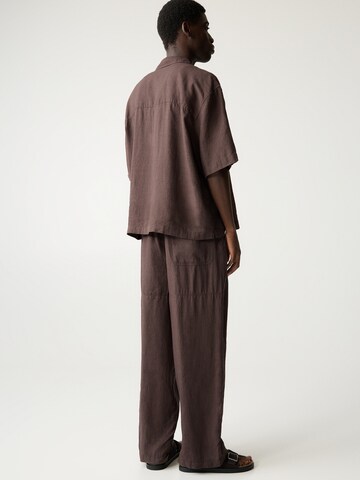 Pull&Bear Baggy Broek in Bruin