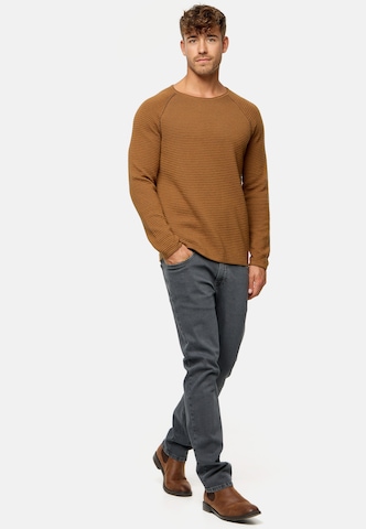 INDICODE JEANS Sweater 'Camilo' in Brown