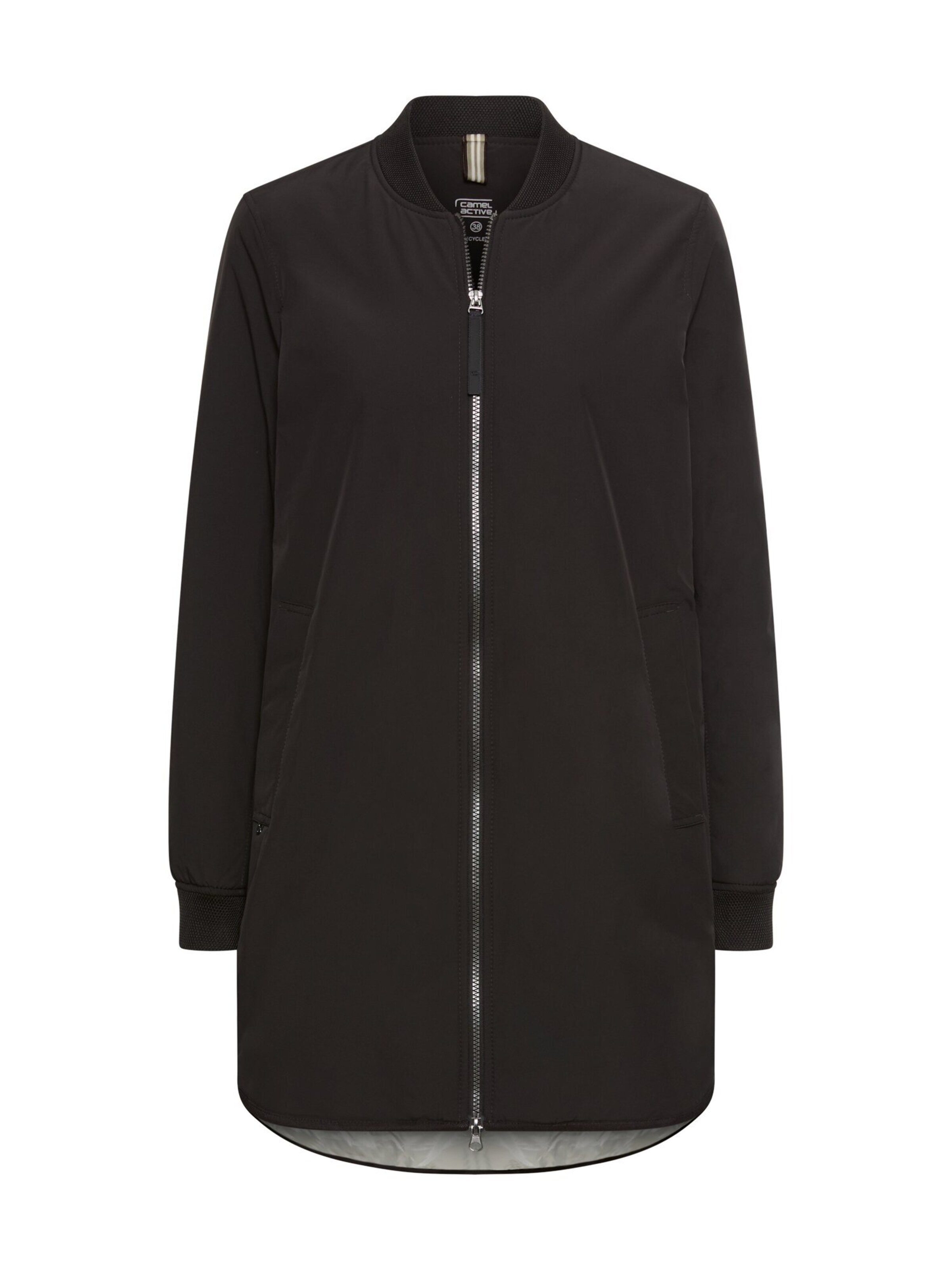 CAMEL ACTIVE Mantel mit 2-Wege-Reißverschluss in Schwarz: Vorderseite