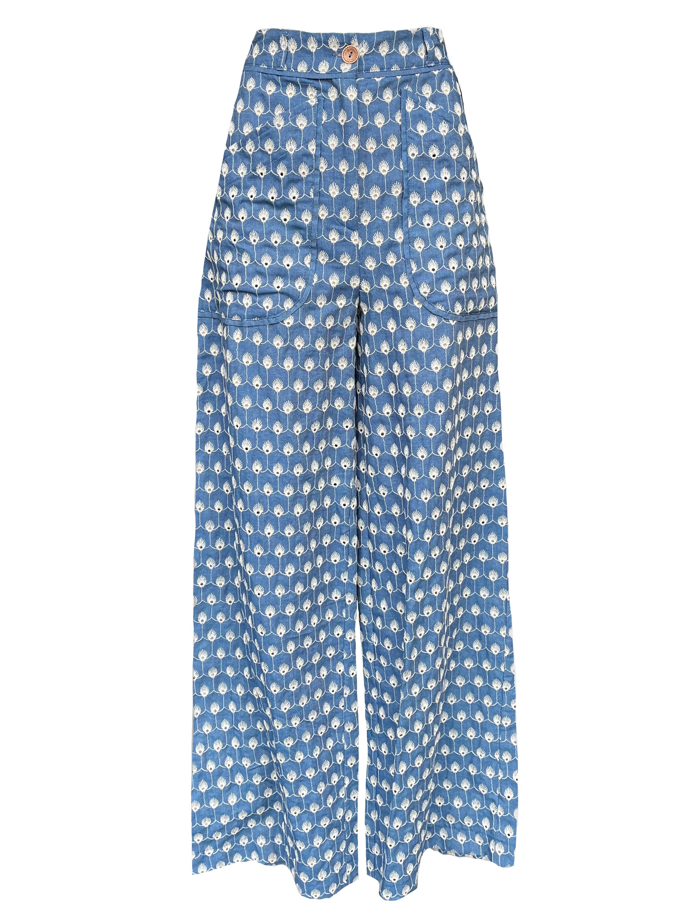 Honnête Atelier Flared Pants 'Paige' in Blue