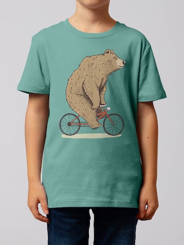watabout.kids Shirt 'Fahrradbär' in Blue: front