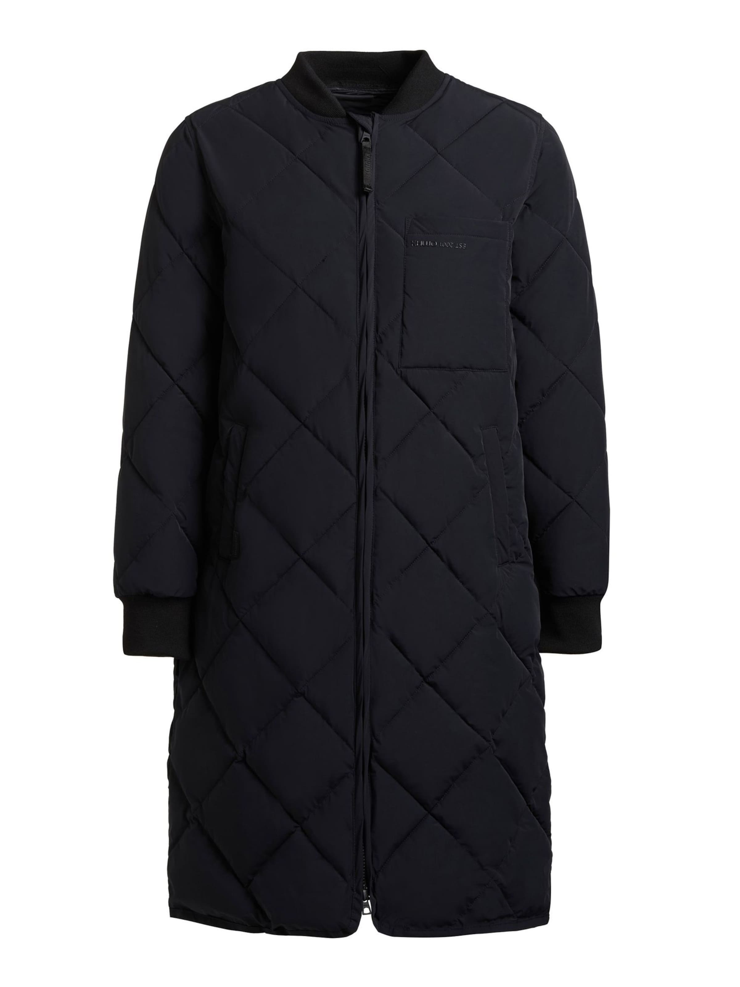 khujo Between-Seasons Coat 'YMAL2' in Black: front