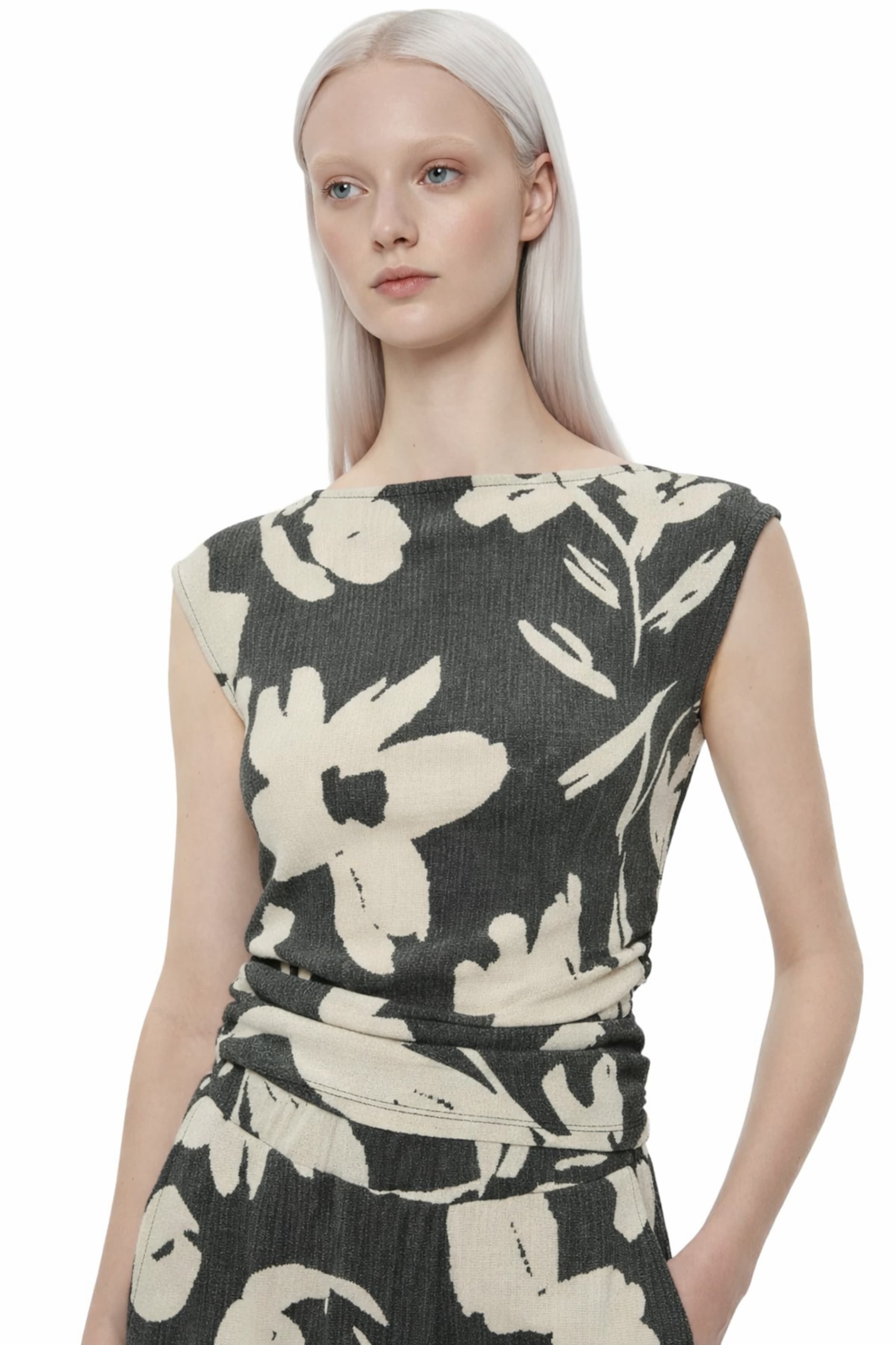 No Matter What Blouse in Grey: front