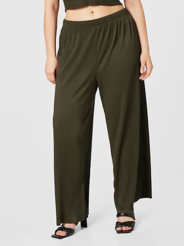 Loosefit Pantaloni 'Dion' de la ABOUT YOU Curvy pe verde: față