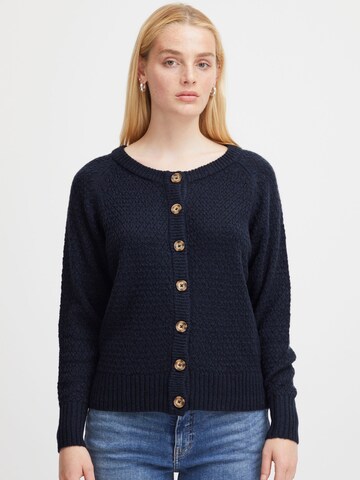 ICHI Strickjacke 'ODANSA' in Blau: Vorderseite