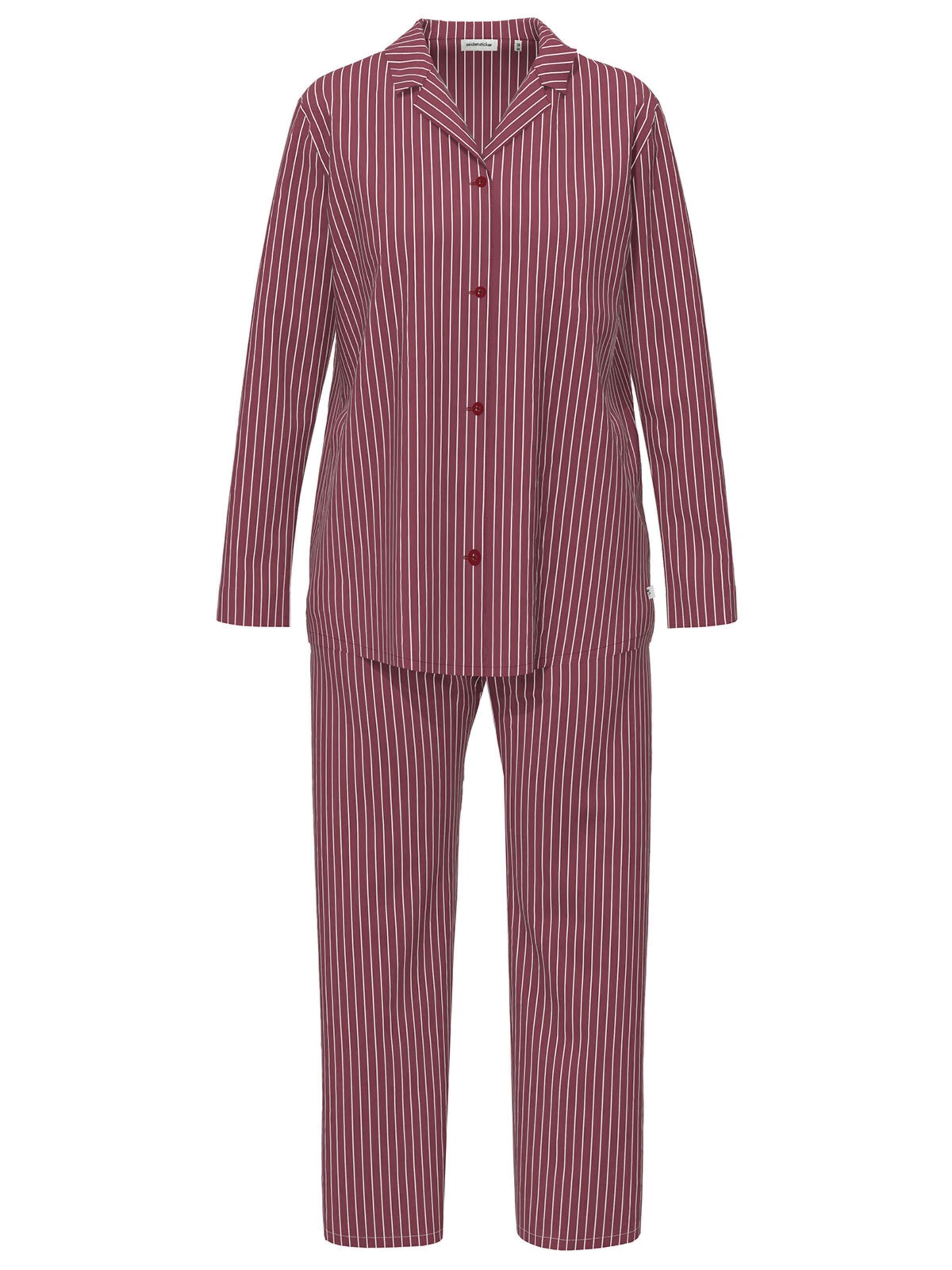 Seidensticker schwarze Rose Pyjama 'bodywear'‌‌‌‌‌‌‌‌‌ in Rot: Vorderseite