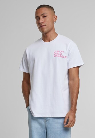 T-Shirt 'Junior Disco Manager' Pica Pica en blanc : devant