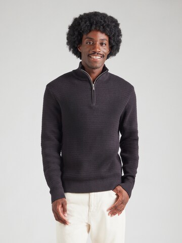 SELECTED Πουλόβερ 'SLHTHEO' σε μαύρο: μπροστά