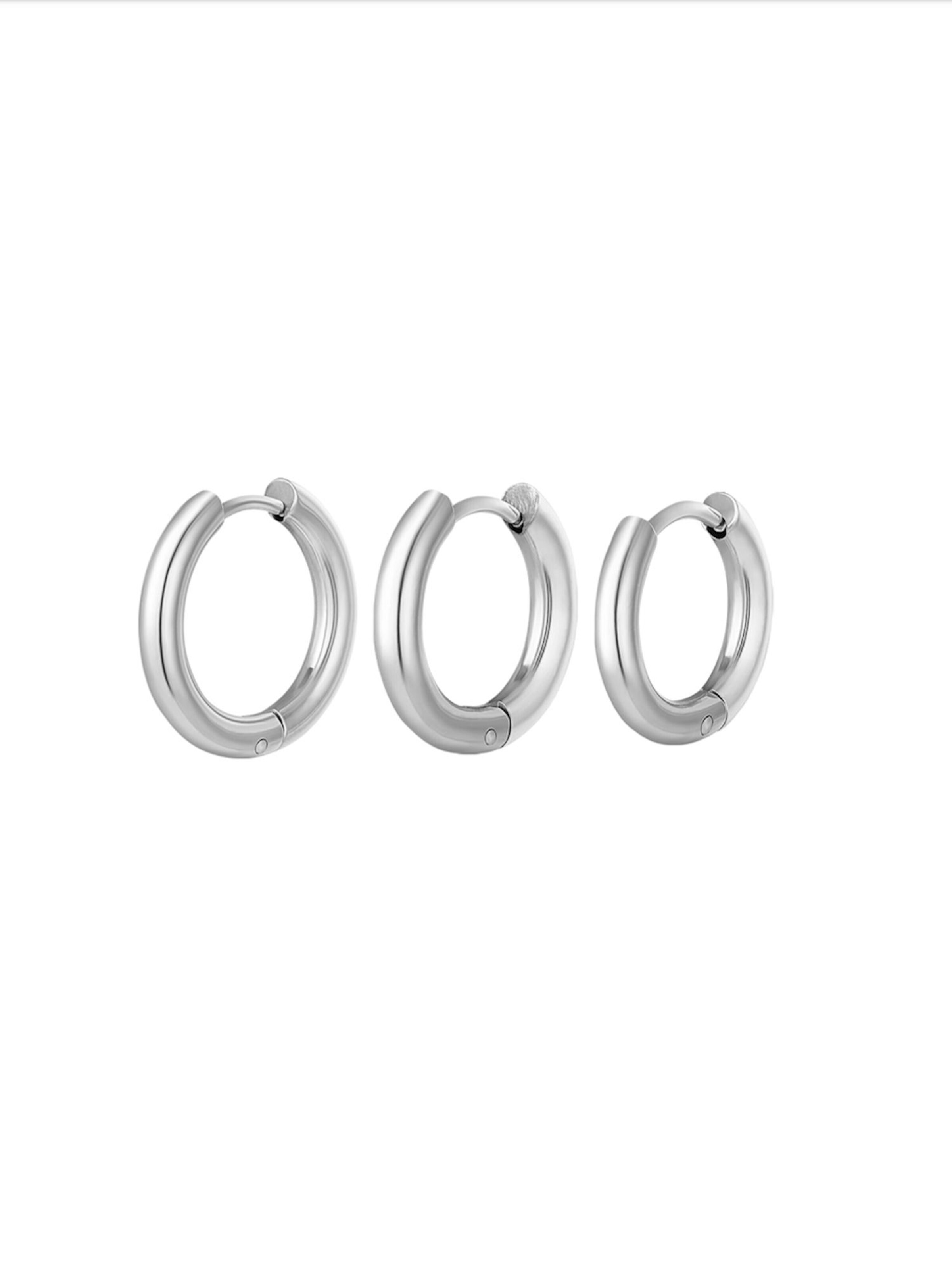 Cala Rose Ohrringe 'BASIC SET'‌‌‌‌‌ in Silber: Vorderseite