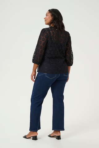 KAFFE CURVE Bluse in Schwarz