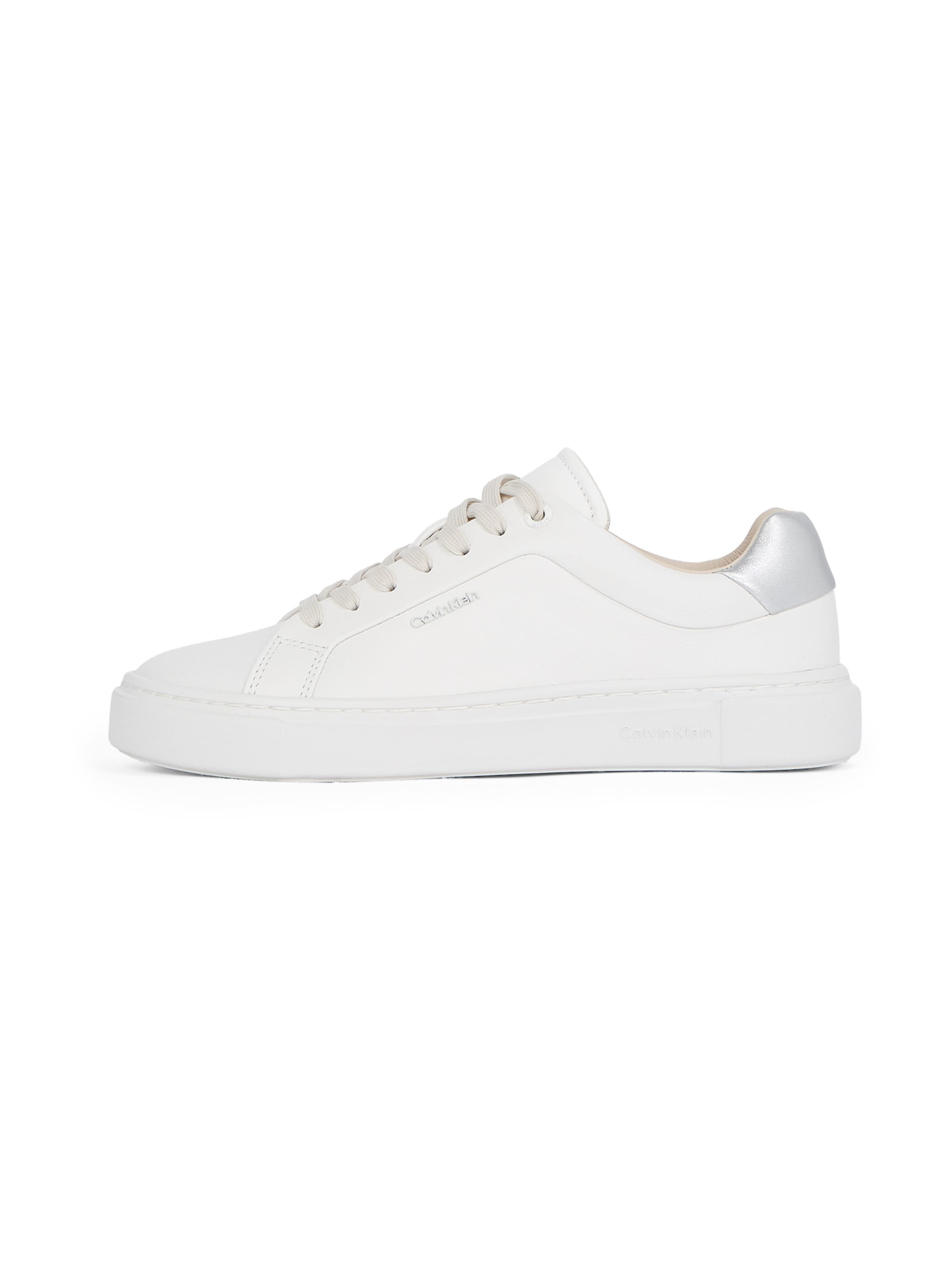 Baskets basses Calvin Klein en blanc : devant